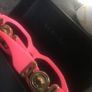 Pink Versace sunglasses used twice authentic w case